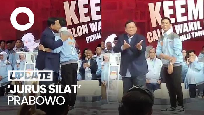 Prabowo Keluarkan Jurus Silat Seusai Peluk dan Salami Gibran