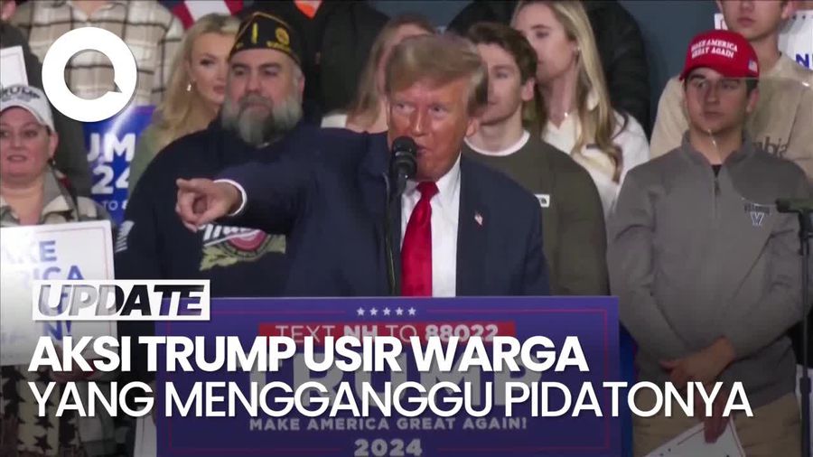 Donald Trump Usir Warga yang Mengganggu Pidatonya saat Kampanye