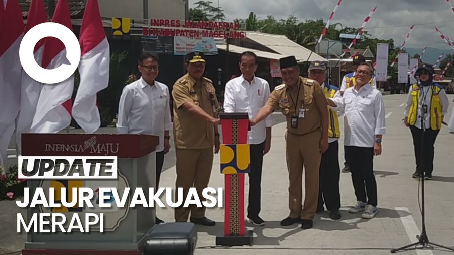 Jokowi Resmikan Jalur Evakuasi Gunung Merapi di Magelang