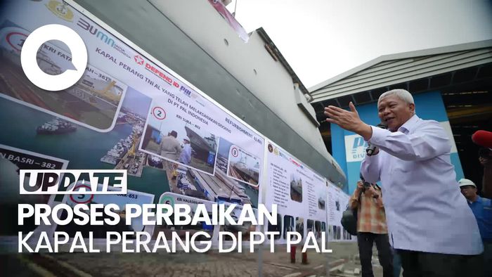 Proses Pengerjaan Perbaikan Kapal Perang di PT PAL