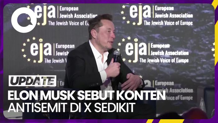 Elon Musk Klaim Konten Antisemit di X Lebih Sedikit dari Medsos Lain