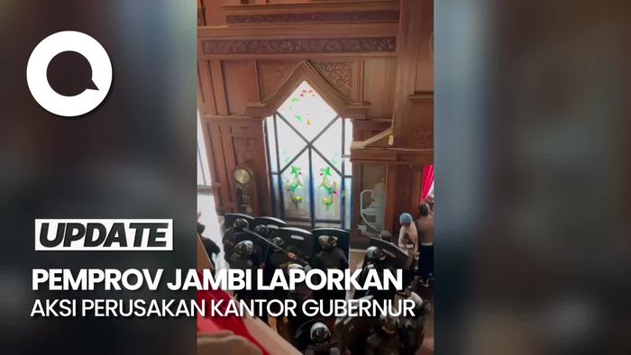 Aksi Demo Ricuh Rusak Kantor Gubernur Jambi, Polisi Diminta Turun Tangan