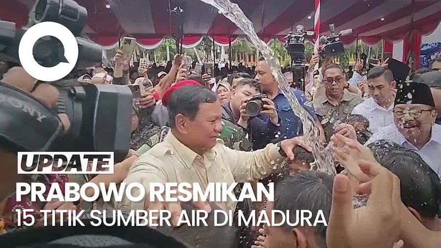Menhan Prabowo Resmikan 15 Titik Sumber Air Bersih di Bangkalan Madura