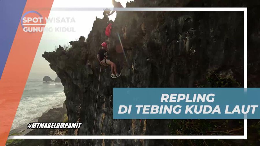 Repling di Tebing Kuda Laut, Ditemani Alam Indah Gunung Kidul 