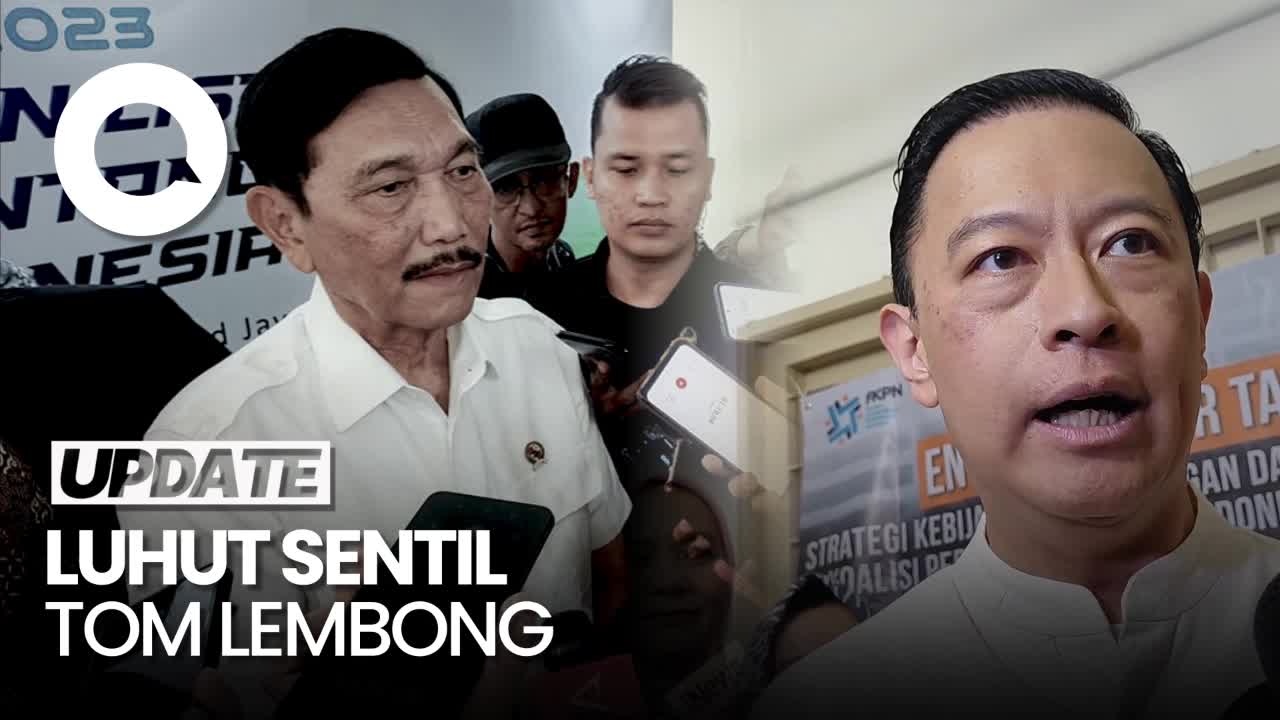 Tom Lembong Beri Contekan Ke Jokowi, Luhut: Jangan Geer