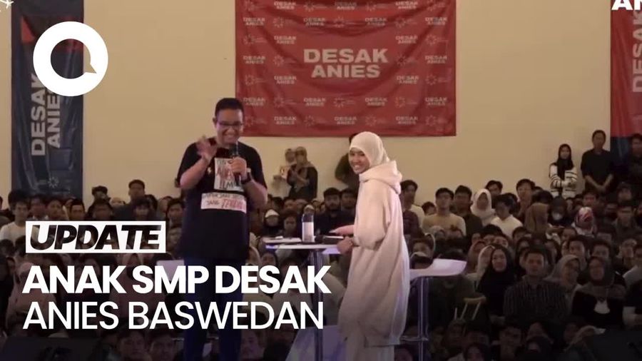 Momen Anak SMP Desak Anies soal Pendidikan di Yogyakarta