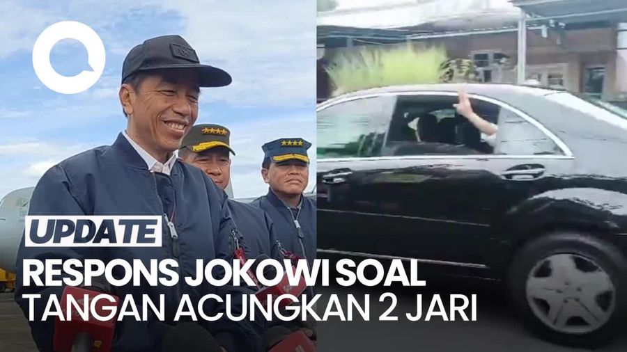 Respons Jokowi soal Ada Tangan Acungkan 2 Jari di Mobil Kepresidenan