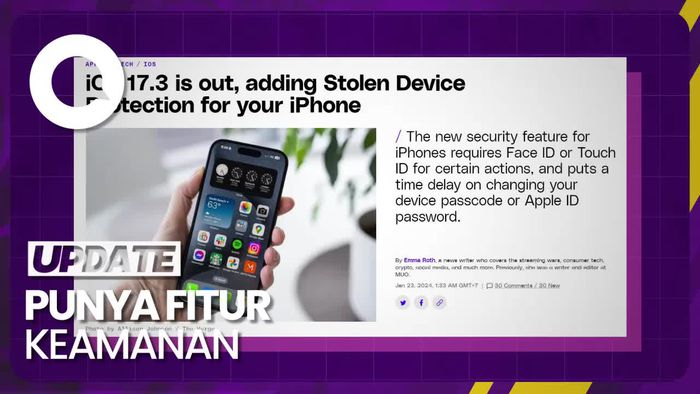 Apple Rilis iOS 17.3, Diklaim Anti Maling iPhone