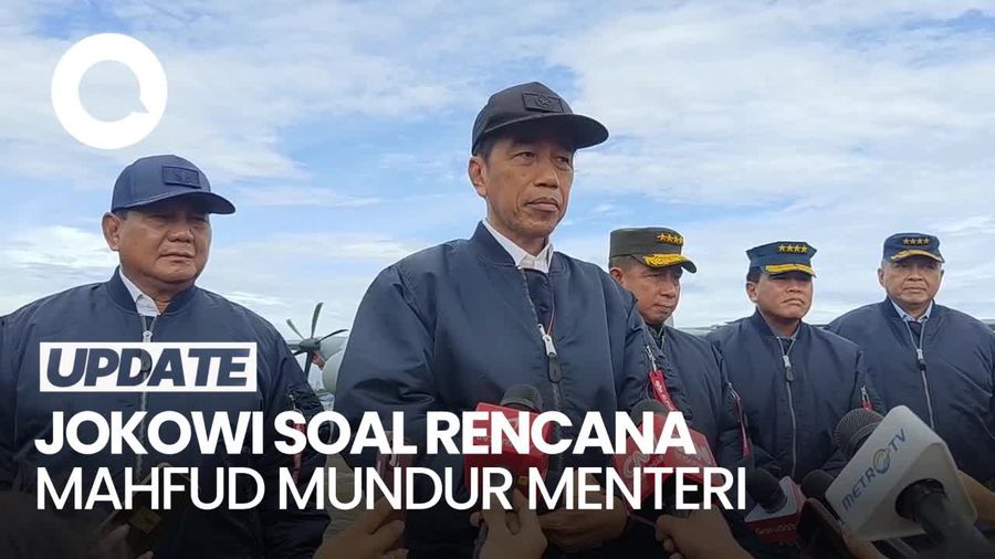 Jokowi Tanggapi soal Mahfud Ada Rencana Mundur dari Menteri