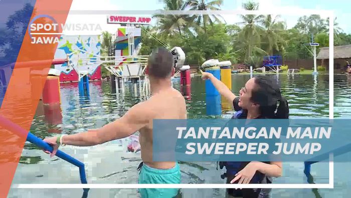 Bermain Wahana Menantang Sweeper Jump di Purbalingga 