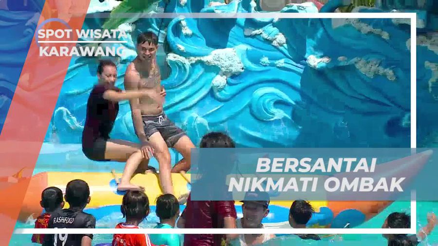 Bersantai Menikmati Deburan Ombak di Waterpark Karawang