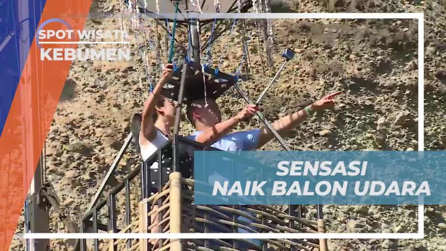 Merasakan Sensasi Naik Balon Udara di Tebing Bidadari Kebumen