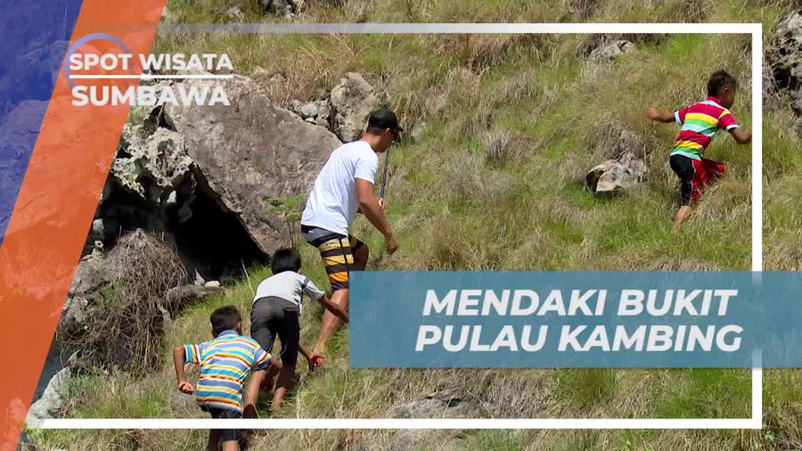 Mendaki Menuju Puncak Bukit Pulau Kambing Sumbawa 