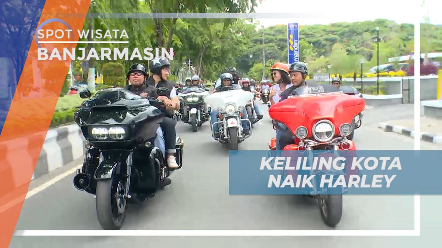 Keliling Kota Seribu Sungai Bareng Komunitas Motor Gede, Banjarmasin