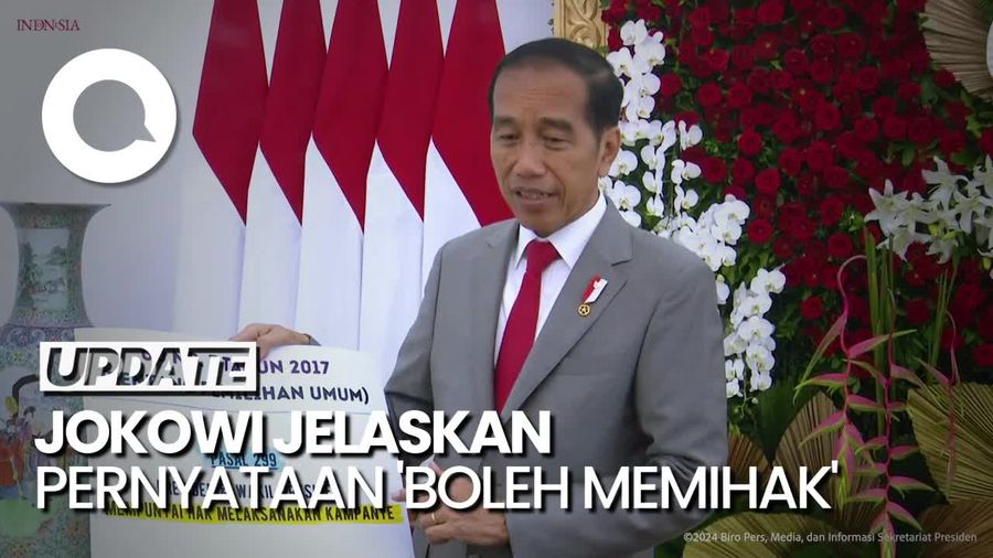 Jokowi Jelaskan soal Boleh Memihak: Jangan Ditarik ke Mana-mana
