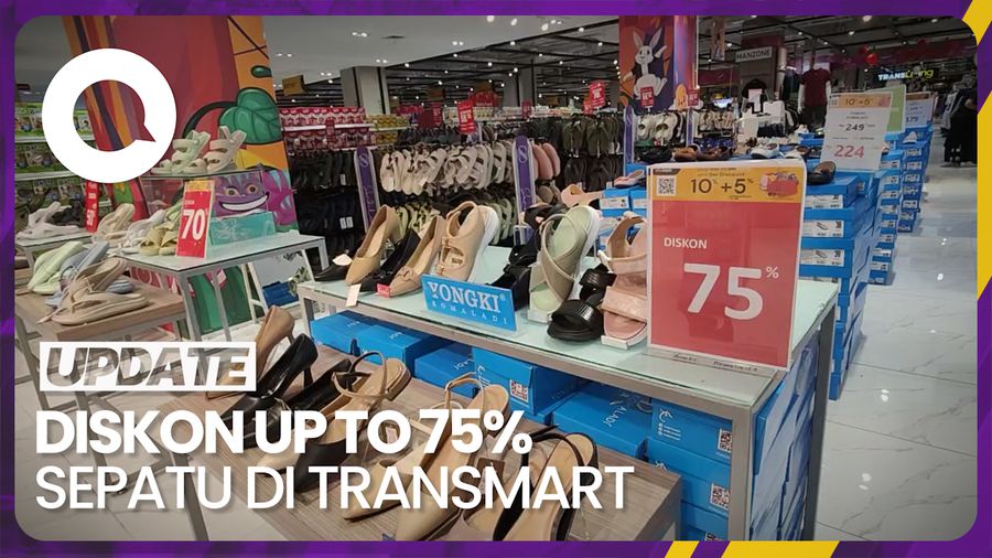 Beli Sepatu di Transmart, Diskon Sampai 75%