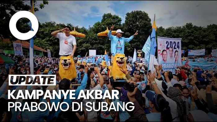 Prabowo Kampanye di Subang Bareng RK dan Maruarar Sirait