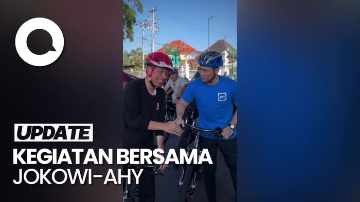Kegiatan Jokowi-AHY di Yogyakarta: Sepedaan, Makan dan Bahas Pemilu