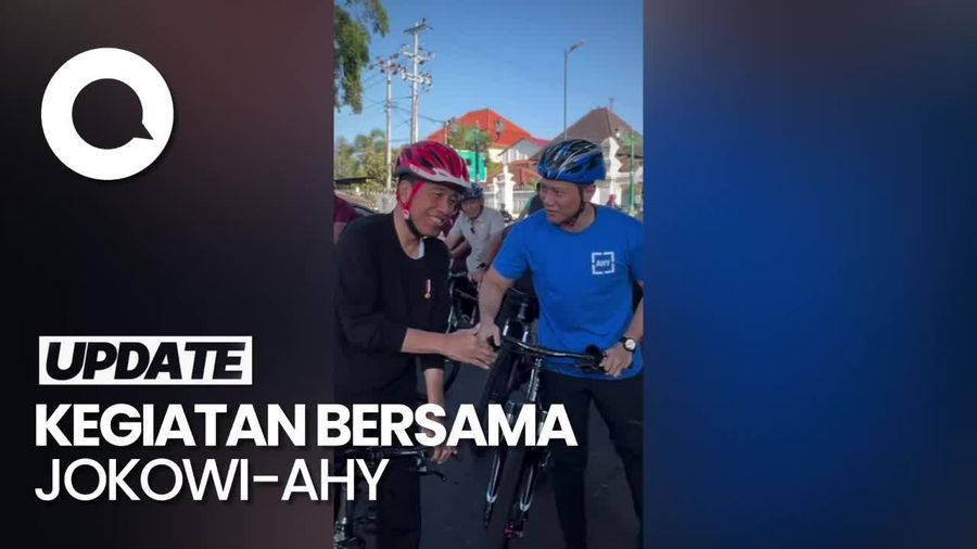 Kegiatan Jokowi-AHY di Yogyakarta: Sepedaan, Makan dan Bahas Pemilu