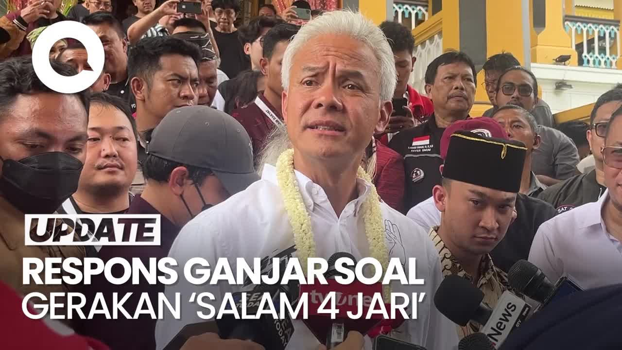 Ganjar Soal Gerakan 'Salam 4 Jari': Tunggu, Siapa Tahu 03 Satu Putaran