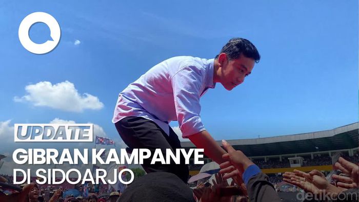 Gibran Kampanye di Sidoarjo, Ditemani Khofifah hingga Emil Dardak