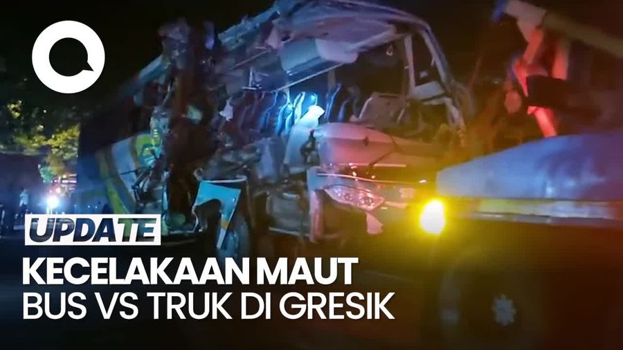 3 Fakta Kecelakaan Maut Bus Rombongan Ziarah Wali Tabrak Truk di Gresik