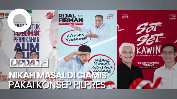 Unik! Nikah Massal di Ponpes Ciamis Pakai Konsep Pilpres