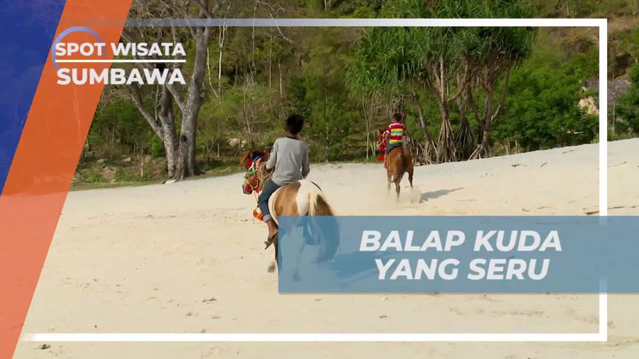 Adu Tangkas Balap Kuda di Pantai Lawar Sumbawa