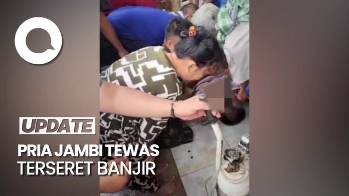 Pilu! Pria di Jambi Tewas Terseret Banjir Seusai Selamatkan Dua Bocah