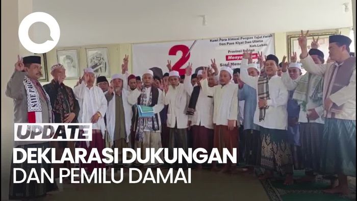 Pimpinan Ponpes Salafiyah Banten Deklarasi Dukung Prabowo-Gibran