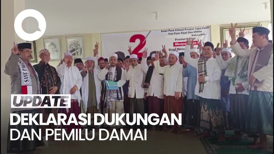 Pimpinan Ponpes Salafiyah Banten Deklarasi Dukung Prabowo-Gibran
