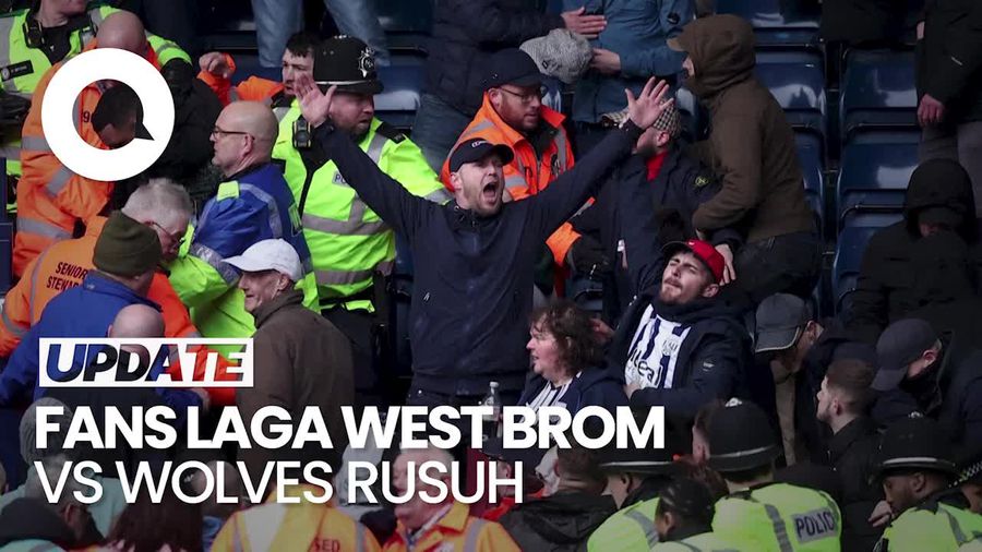 Laga West Brom Vs Wolves Sempat Disetop gegara Suporter Rusuh
