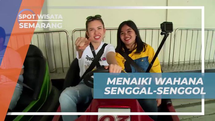 Keseruan Menaiki Wahana Senggal-senggol di Semarang 