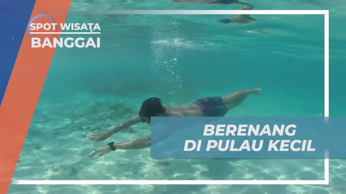 Berenang Seru di Pulau Kecil, Merasakan Air Laut yang Tenang, Banggai