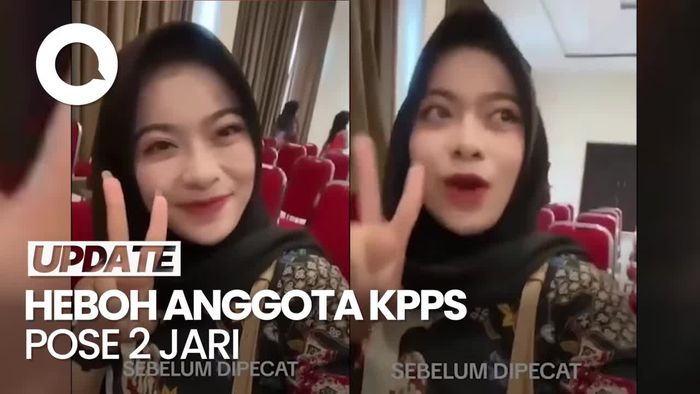 Viral Anggota KPPS Pose 2 Jari, Terang-terangan Sebut Prabowo