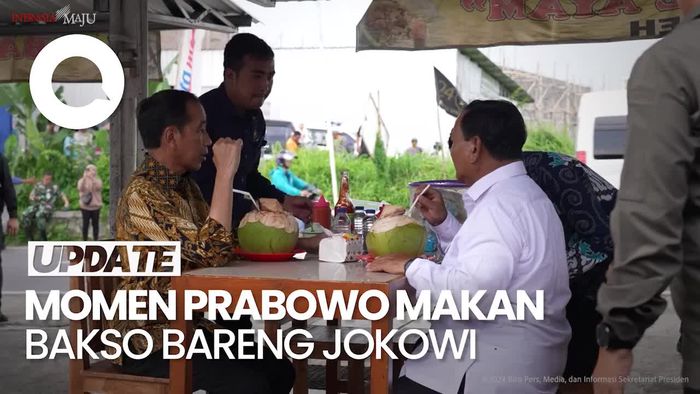 Pujian Prabowo ke Jokowi Setelah Makan Bakso Bareng di Magelang