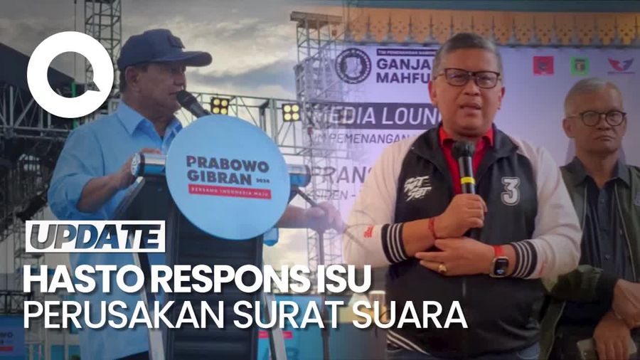 Prabowo Singgung Isu Perusakan Surat Suara, Hasto Bicara soal Karma
