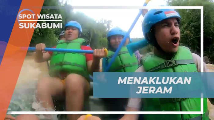 Momen Seru Menaklukkan Jeram di Sukabumi