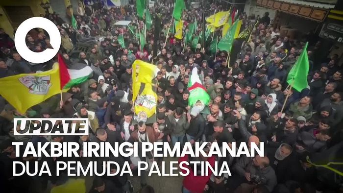 Warga Palestina Berduka atas Kematian Dua Pemuda, Takbir Iringi Pemakaman