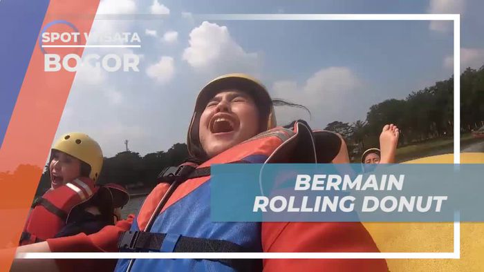 Momen Asik Bermain Rolling Donut di Bogor