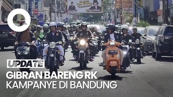 Gibran dan RK Motoran, Makan Malam, hingga Jalan Kaki Keliling Braga Bandung