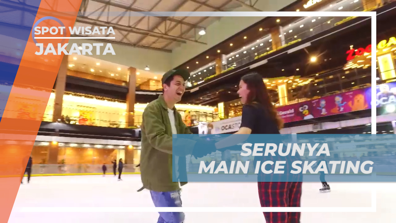 Meluncur Seru di Atas Lantai Es Bermain Ice Skating, Jakarta
