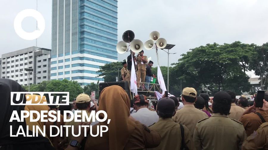Apdesi Demo di Depan DPR, Lalin Gatsu Arah Slipi Ditutup