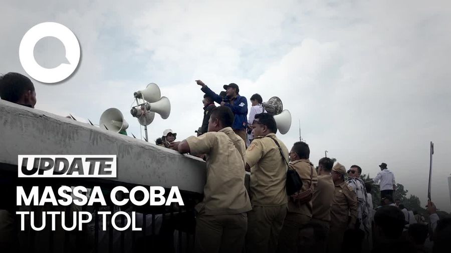Massa Demo Apdesi Coba Tutup Tol Depan DPR