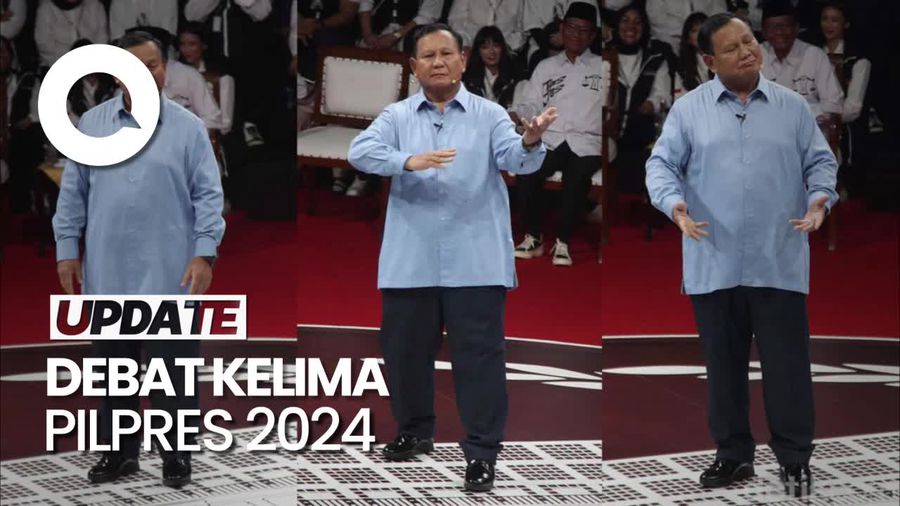 Prabowo Jadi yang Pertama Paparkan Visi-Misi di Debat Kelima Pilpres
