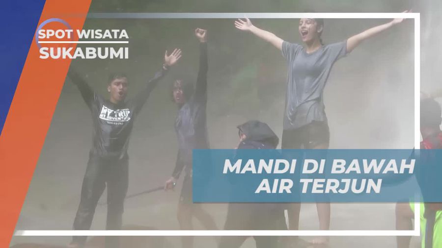 Merasakan Kesegaran Mandi di Bawah Air Curug Sentral Sukabumi 