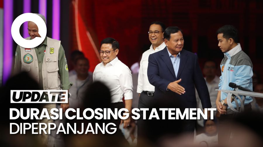 Closing Statement di Debat Terakhir Pilpres Diperpanjang Jadi 4 Menit