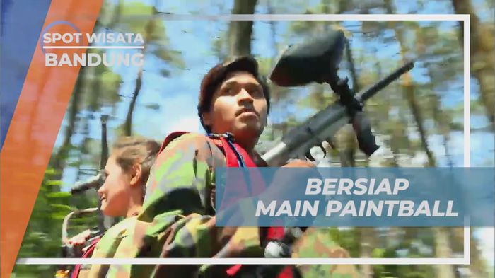 Bersiap Adu Strategi Serang Bermain Paintball, Bandung