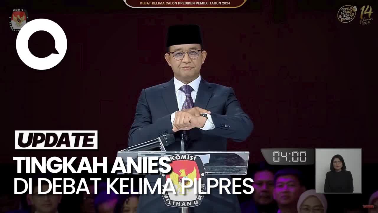 Anies Di Debat Terakhir: Pakai Bahasa Isyarat-Beri Prabowo Aplaus