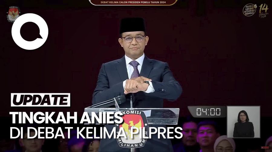 Anies di Debat Terakhir: Pakai Bahasa Isyarat-Beri Prabowo Aplaus